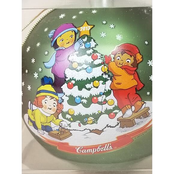 Campbell's Soup Ornament Red 2009 Mm Mm Good Green 2013 Christmas Tree NIB x2 - Picture 5 of 11
